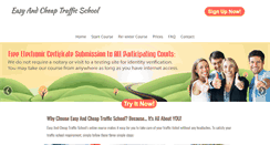 Desktop Screenshot of easyandcheaptrafficschool.com